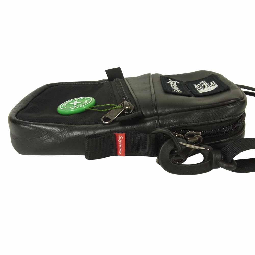 Supreme シュプリーム 18AW NF0A3KYS THE NORTH FACE ノースフェイス Leather Shoulder Bag レザー ショルダー バッグ ブラック系【中古】