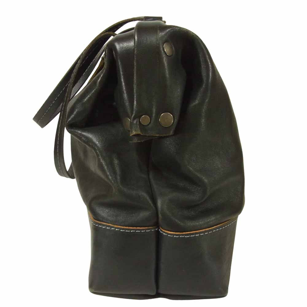 HERZ ヘルツ ダレス 2WAY レザー ショルダー トート バッグ ブラック系【中古】
