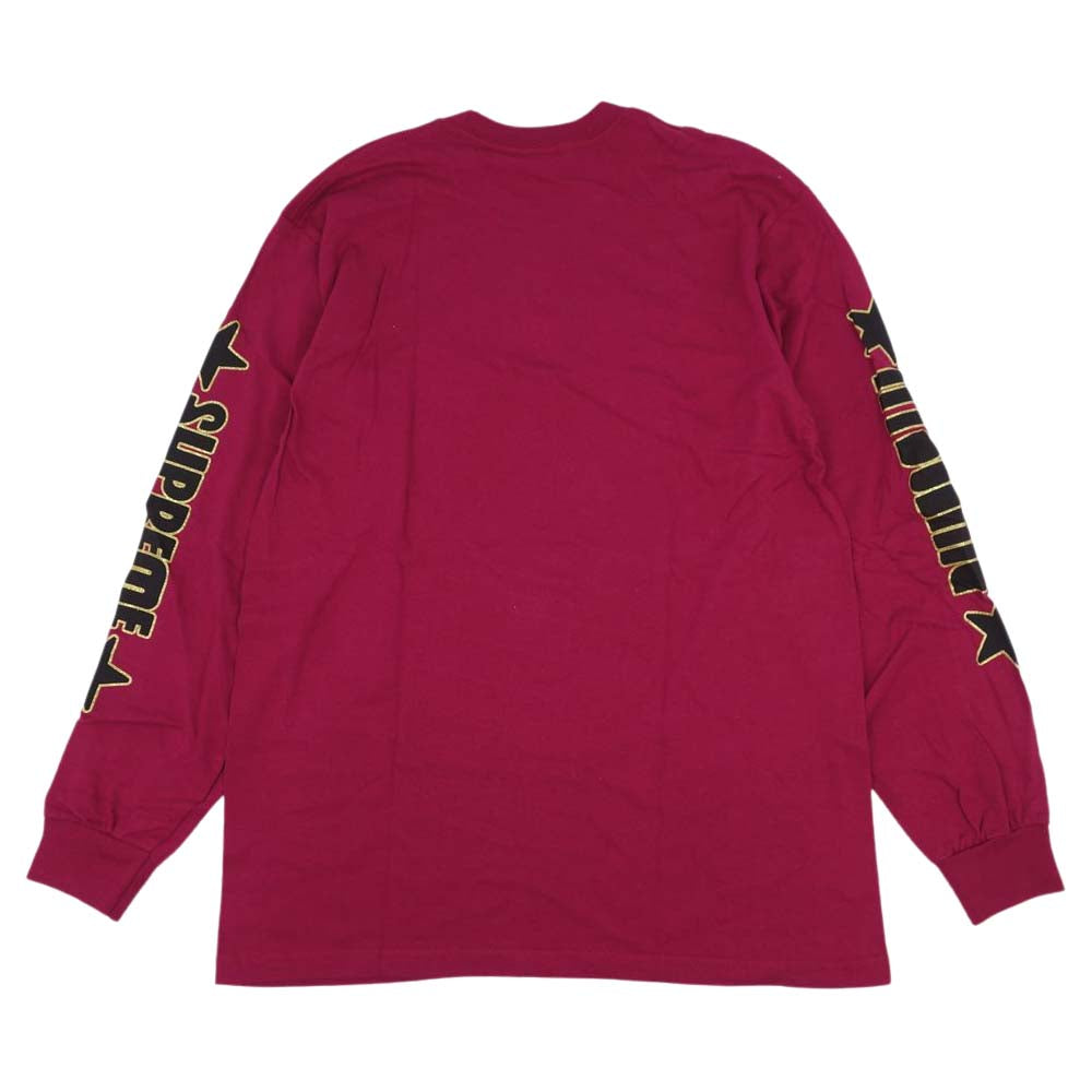 Supreme シュプリーム 21SS × hysteric glamour l/s tee ヒステリックグラマー 長袖 Tシャツ Dark Magenta パープル系 M【新古品】【未使用】【中古】