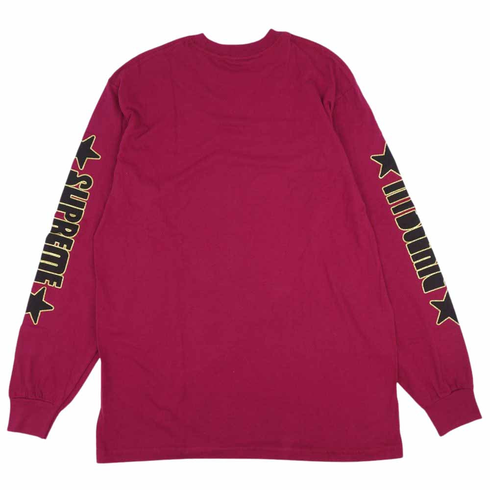 Supreme シュプリーム 21SS × hysteric glamour l/s tee ヒステリックグラマー 長袖 Tシャツ Dark Magenta パープル系 M【新古品】【未使用】【中古】