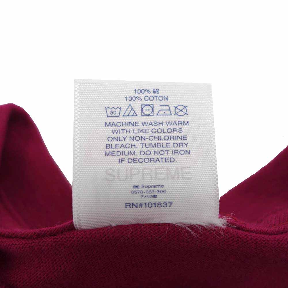 Supreme シュプリーム 21SS × hysteric glamour l/s tee ヒステリックグラマー 長袖 Tシャツ Dark Magenta パープル系 M【新古品】【未使用】【中古】