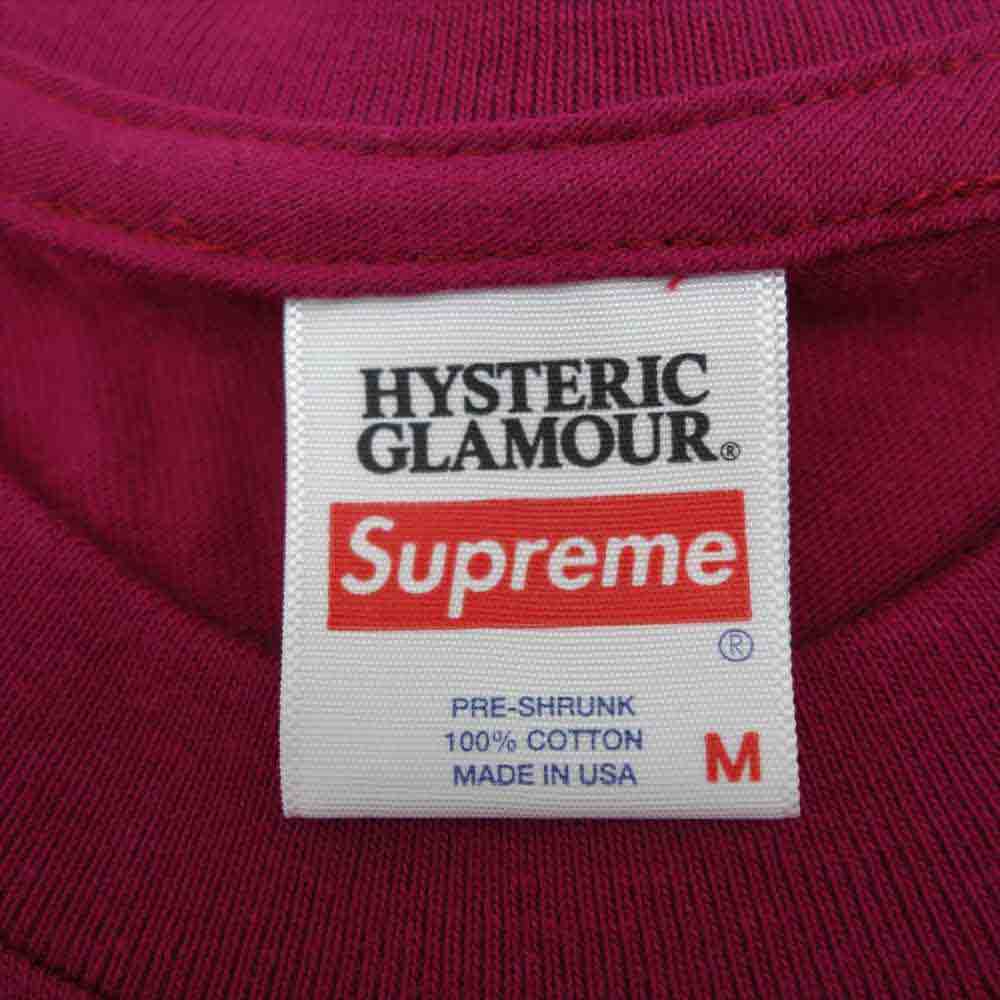 Supreme シュプリーム 21SS × hysteric glamour l/s tee ヒステリックグラマー 長袖 Tシャツ Dark Magenta パープル系 M【新古品】【未使用】【中古】