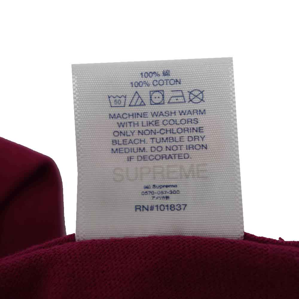 Supreme シュプリーム 21SS × hysteric glamour l/s tee ヒステリックグラマー 長袖 Tシャツ Dark Magenta パープル系 M【新古品】【未使用】【中古】