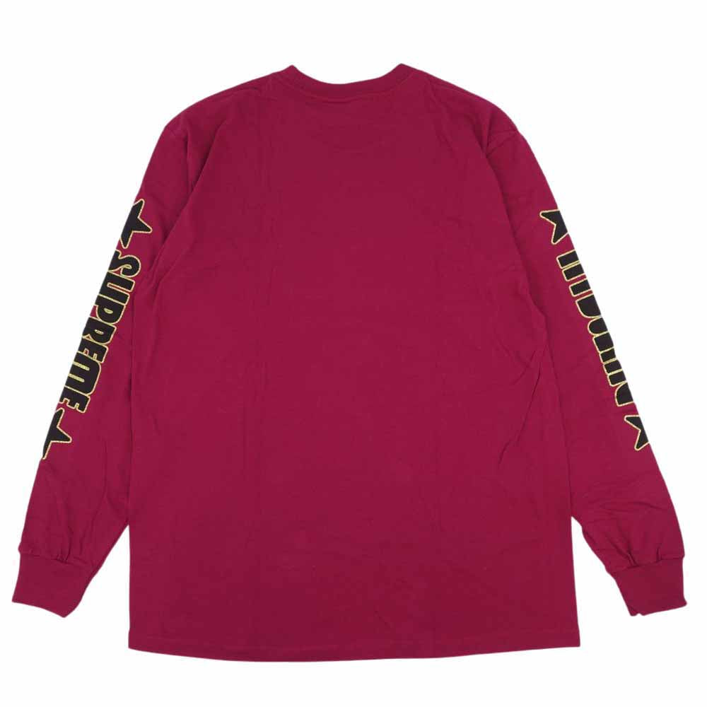 Supreme シュプリーム 21SS × hysteric glamour l/s tee ヒステリックグラマー 長袖 Tシャツ Dark Magenta パープル系 M【新古品】【未使用】【中古】