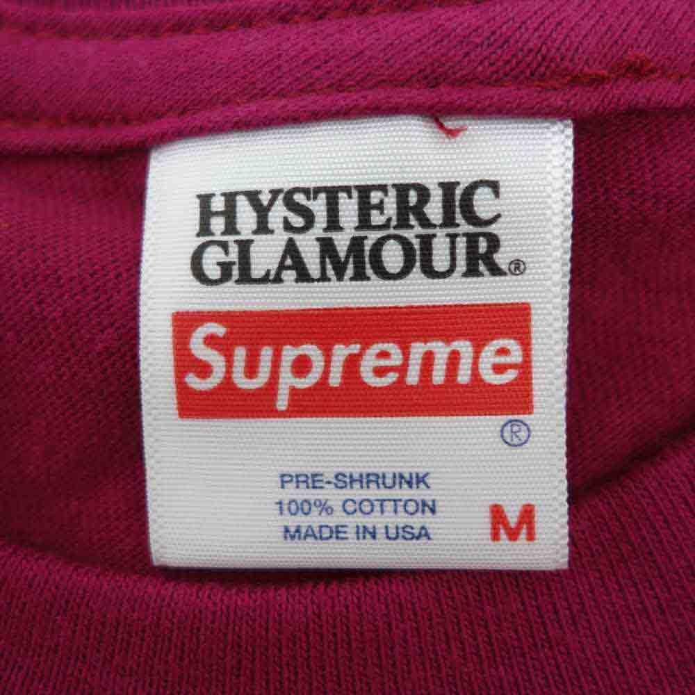 Supreme シュプリーム 21SS × hysteric glamour l/s tee ヒステリックグラマー 長袖 Tシャツ Dark Magenta パープル系 M【新古品】【未使用】【中古】