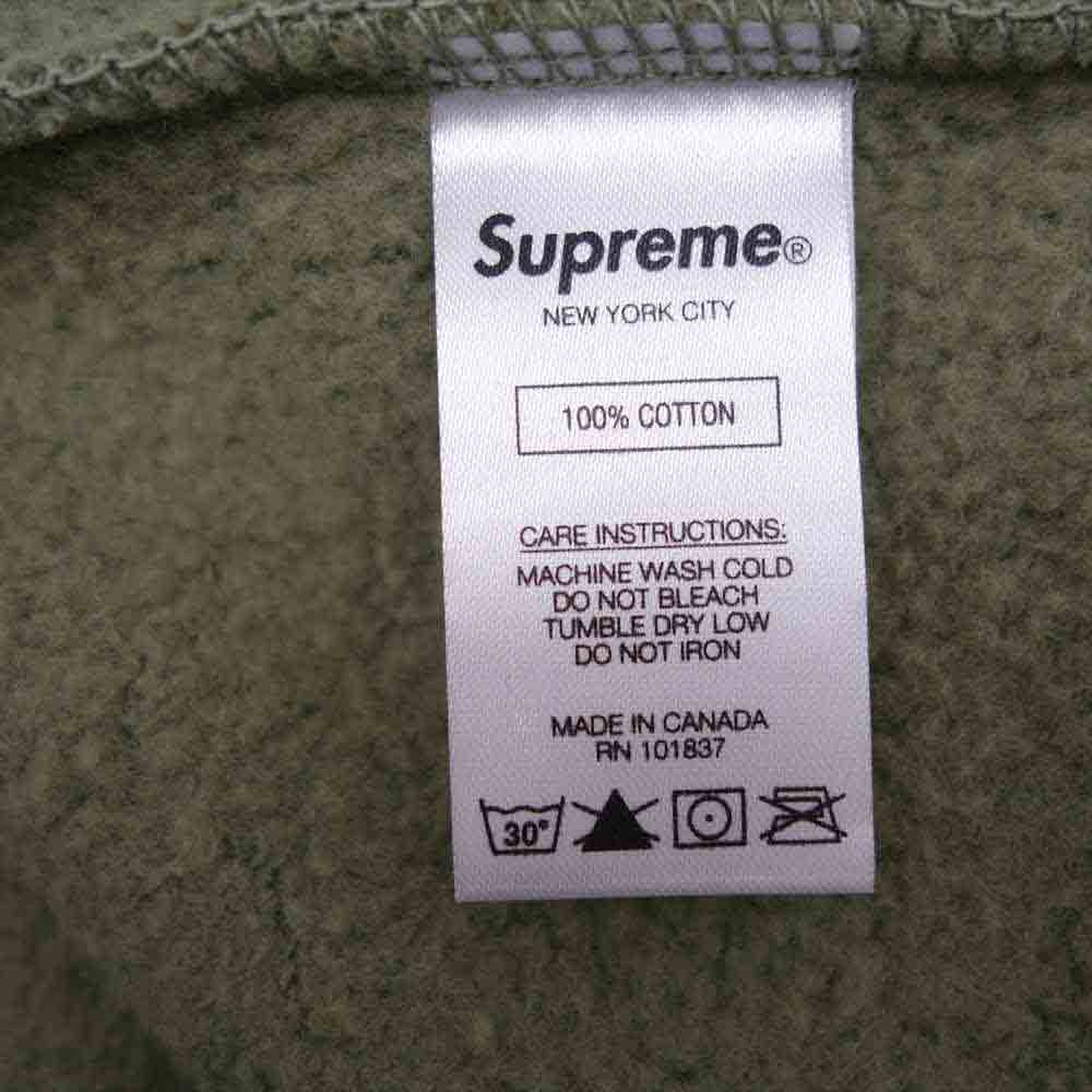 Supreme シュプリーム 21SS shine hooded sweatshirt Light Olive シャイン フーデッド スウェット カーキ系 M【新古品】【未使用】【中古】