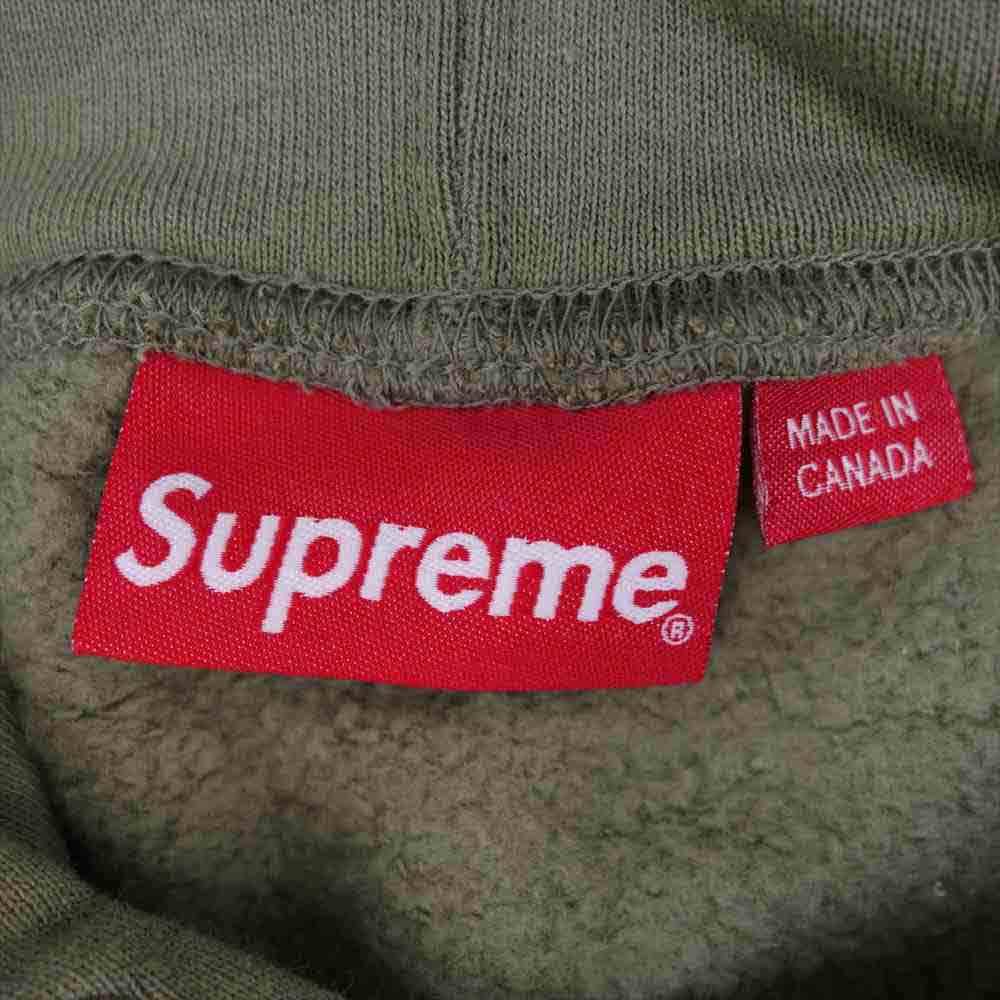 Supreme シュプリーム 21SS shine hooded sweatshirt Light Olive シャイン フーデッド スウェット カーキ系 L【新古品】【未使用】【中古】