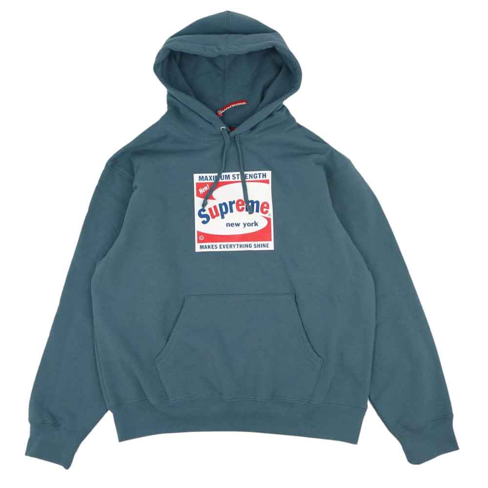 Supreme シュプリーム 21SS shine hooded sweatshirt Light Slate シャイン フーデッド スウェット Slate M【新古品】【未使用】【中古】