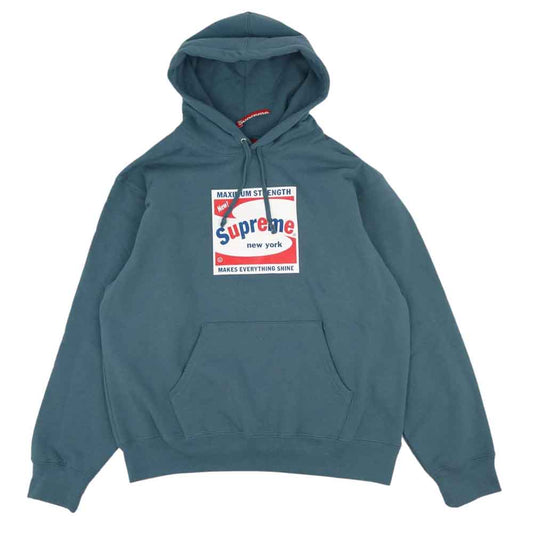 Supreme シュプリーム 21SS shine hooded sweatshirt Light Slate シャイン フーデッド スウェット Slate M【新古品】【未使用】【中古】