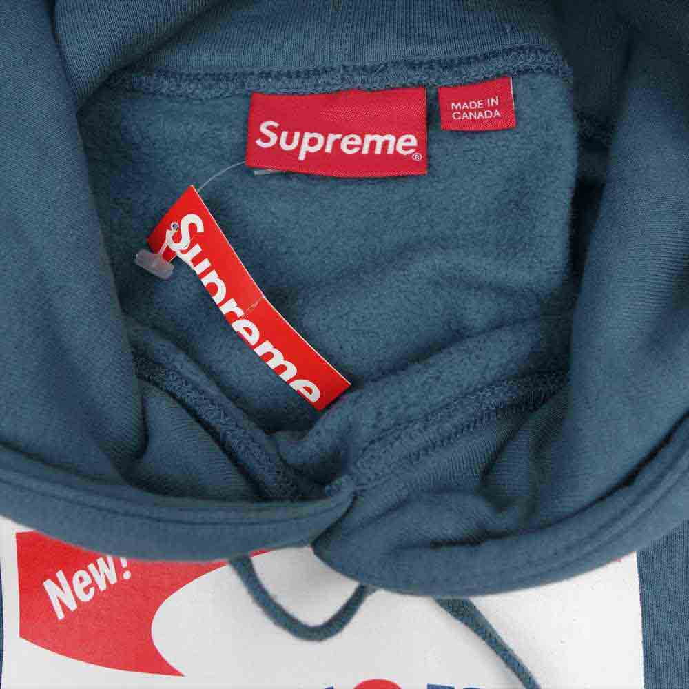 Supreme シュプリーム 21SS shine hooded sweatshirt Light Slate シャイン フーデッド スウェット Slate M【新古品】【未使用】【中古】