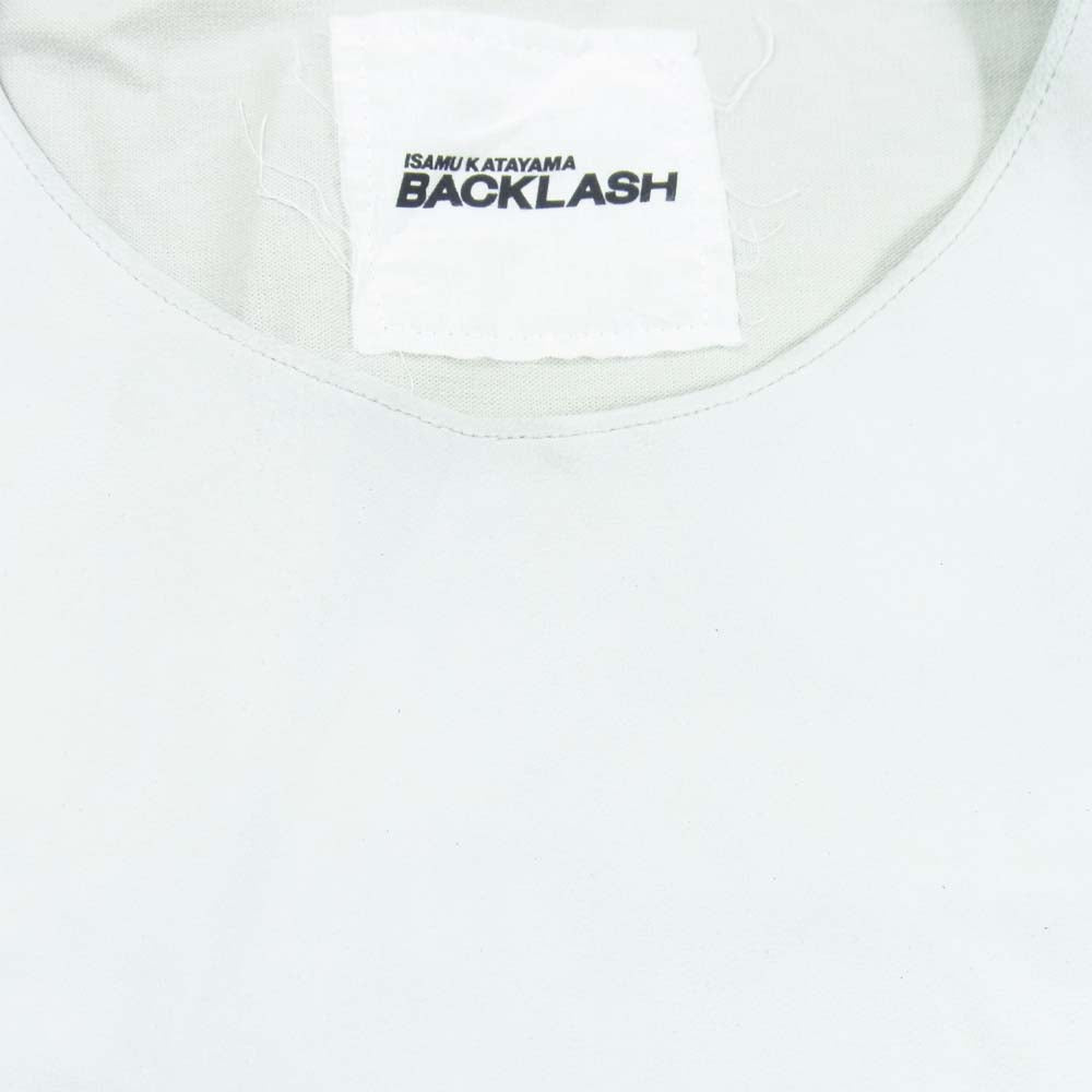 ISAMUKATAYAMA BACKLASH イサムカタヤマバックラッシュ 1808-03 シープレザーコンビ クルー ネック Tシャツ ミントグレー S【中古】