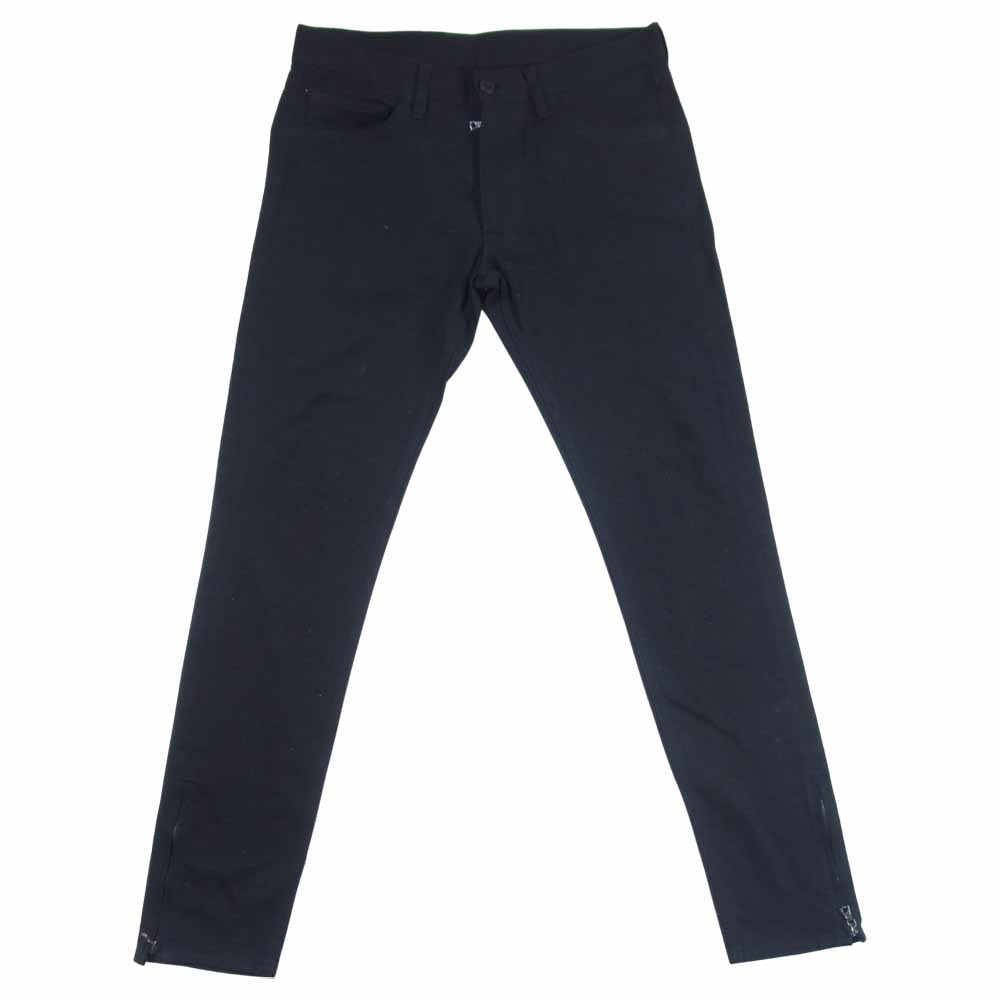 ISAMUKATAYAMA BACKLASH イサムカタヤマバックラッシュ 1628-03 裾ジップ スリム ストレッチ パンツ ブラック系 S【中古】