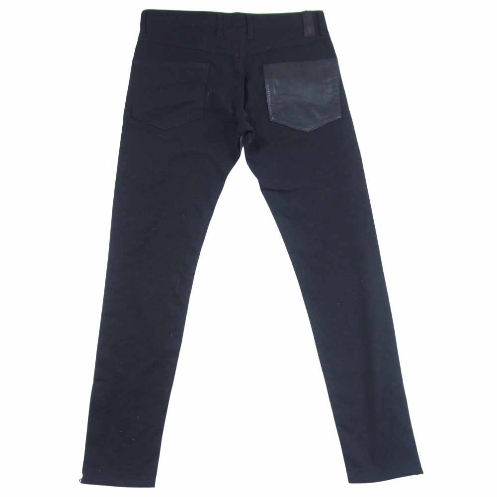 ISAMUKATAYAMA BACKLASH イサムカタヤマバックラッシュ 1628-03 裾ジップ スリム ストレッチ パンツ ブラック系 S【中古】