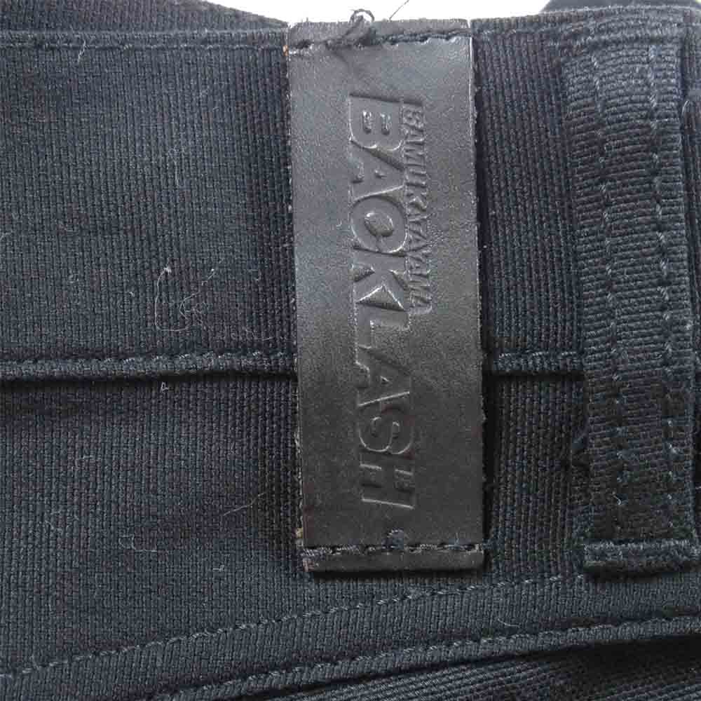 ISAMUKATAYAMA BACKLASH イサムカタヤマバックラッシュ 1628-03 裾ジップ スリム ストレッチ パンツ ブラック系 S【中古】