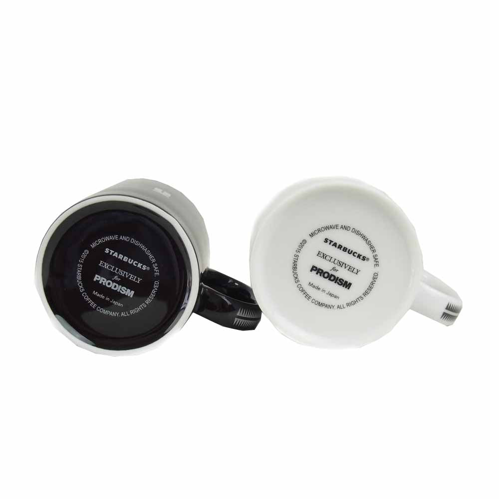 UNDERCOVER アンダーカバー 2015 × STARBUCKS スターバックス マグカップ コーヒーカップ セット ブラック系 ホワイト系【美品】【中古】