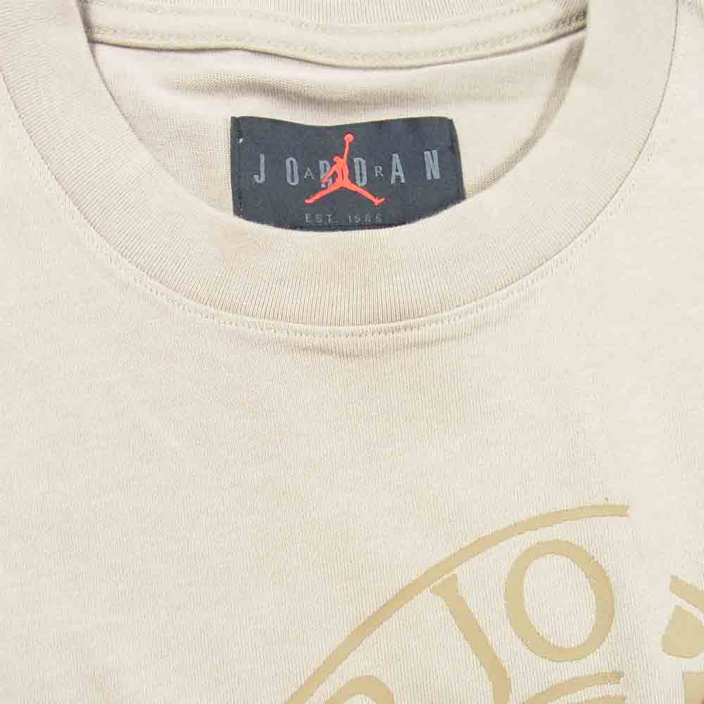 NIKE ナイキ 21SS CW3168-247 × トラビス スコット TRAVIS SCOTT JORDAN BRAND AS M J TS SS TOP パッチワーク Tシャツ ベージュ系 XL【新古品】【未使用】【中古】