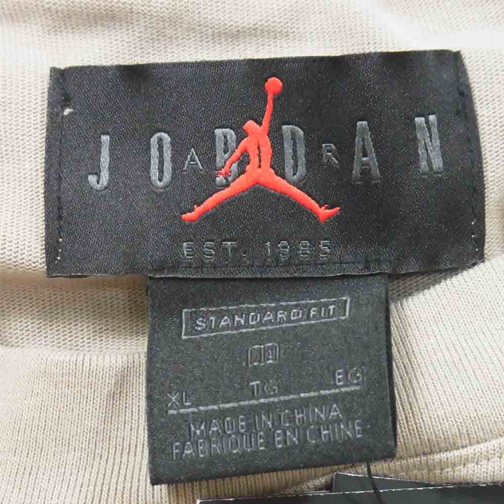 NIKE ナイキ 21SS CW3168-247 × トラビス スコット TRAVIS SCOTT JORDAN BRAND AS M J TS SS TOP パッチワーク Tシャツ ベージュ系 XL【新古品】【未使用】【中古】