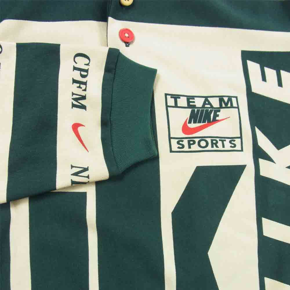 NIKE ナイキ DA2592-397 × カクタス プラント フリー マーケット CPFM CACTUS PLANT FLEA MARKET L/S POLO ポロシャツ ベージュ×緑系 L【新古品】【未使用】【中古】