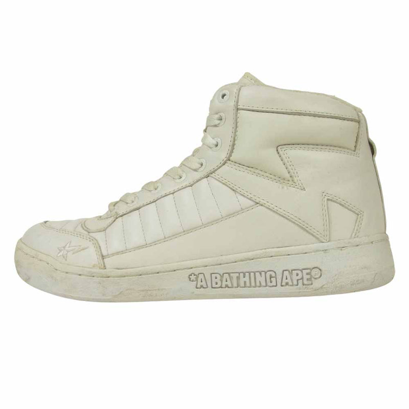 A BATHING APE アベイシングエイプ FS-039 star sneaker スター スニーカー ホワイト系 28.5cm【中古】