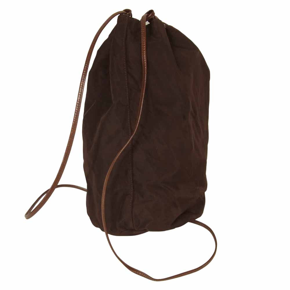 ARMANI EXCHANGE アルマーニエクスチェンジ 巾着 ショルダーバッグ イタリア製 ブラウン系【中古】