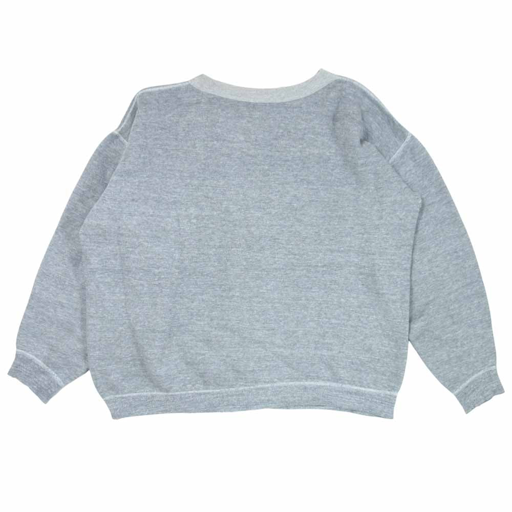 ヴィンテージ USA製 前V ガゼット スウェット 裏起毛 コットン 長袖 トレーナー グレー系 L【中古】