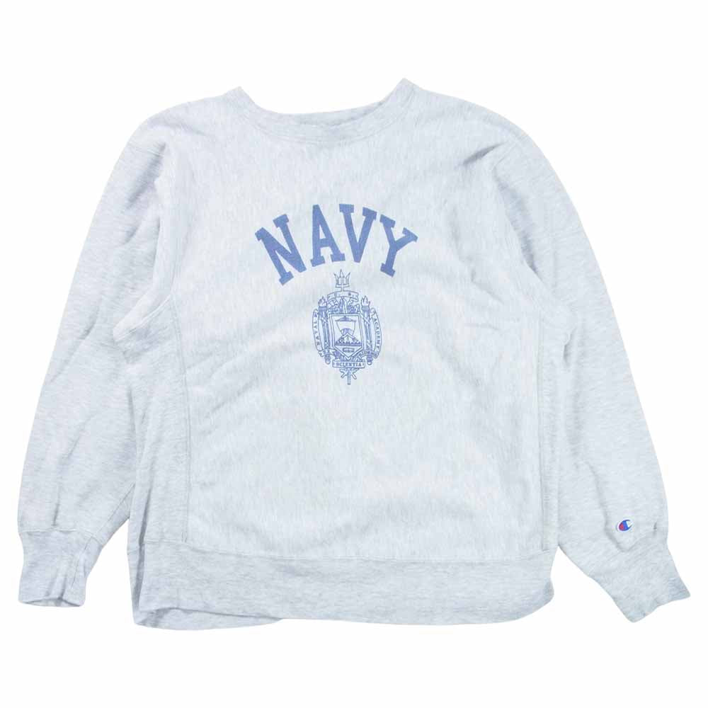 Champion チャンピオン ビンテージ 80s 90s US NAVY 染み込み トリコタグ リバース ウィーブ グレー系 L【中古】