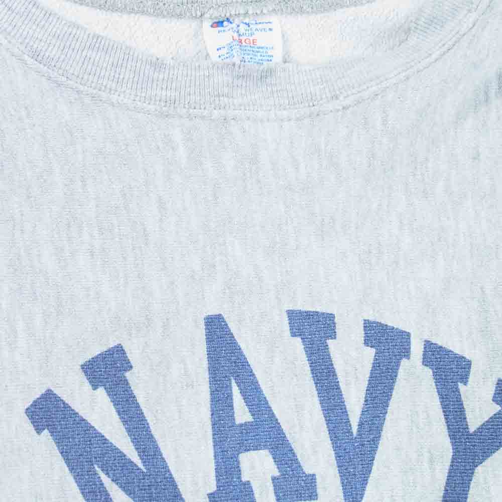 Champion チャンピオン ビンテージ 80s 90s US NAVY 染み込み トリコタグ リバース ウィーブ グレー系 L【中古】