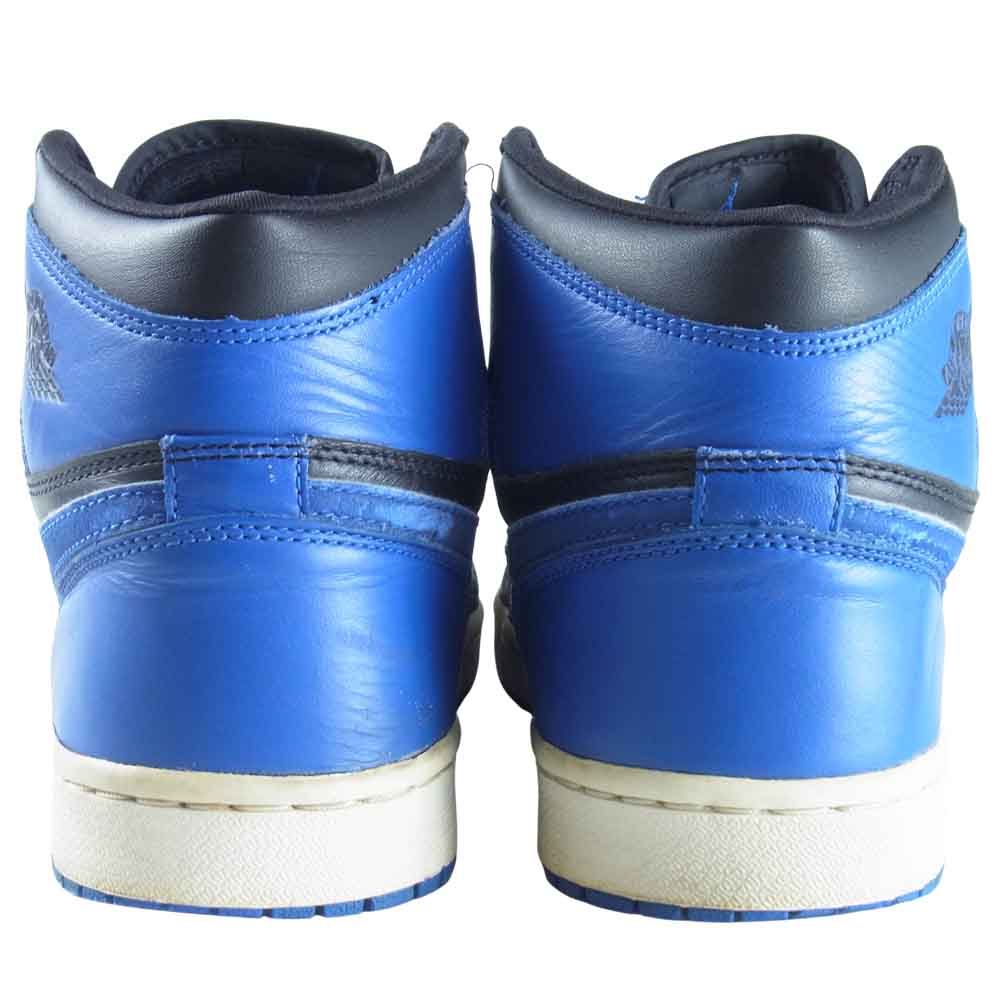 NIKE ナイキ 136066-041 AIR JORDAN 1 RETRO 01年復刻 エア ジョーダン 1 レトロ ロイヤル スニーカー 黒青系 US9.5【中古】