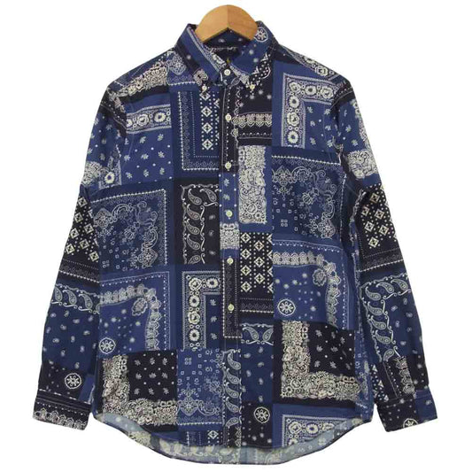 RALPH LAUREN ラルフローレン BANDANA L/S Shirt バンダナ 長袖 シャツ フィリピン製 ブルー系【極上美品】【中古】