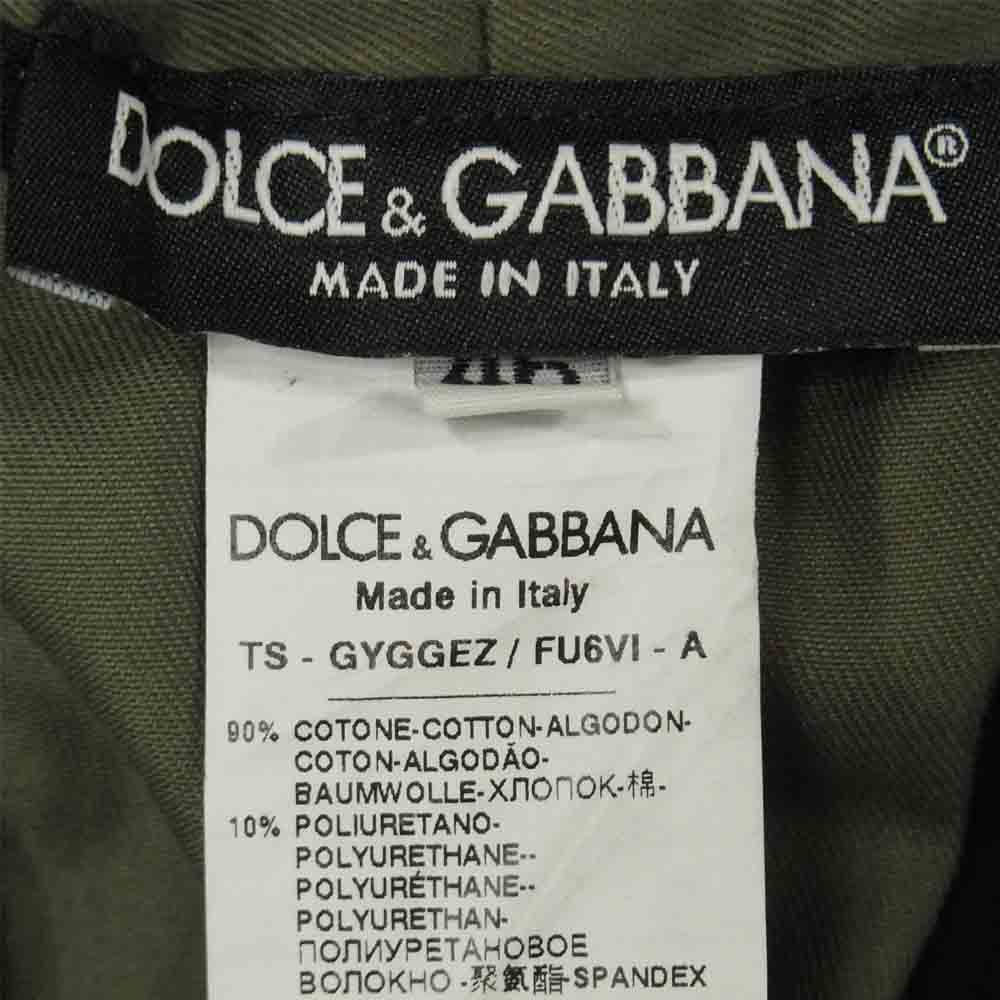 DOLCE&GABBANA ドルチェアンドガッバーナ 18SS SPORT TROUSER スポーツ トラウザー ロゴ テープ パンツ カーキ系 46【中古】