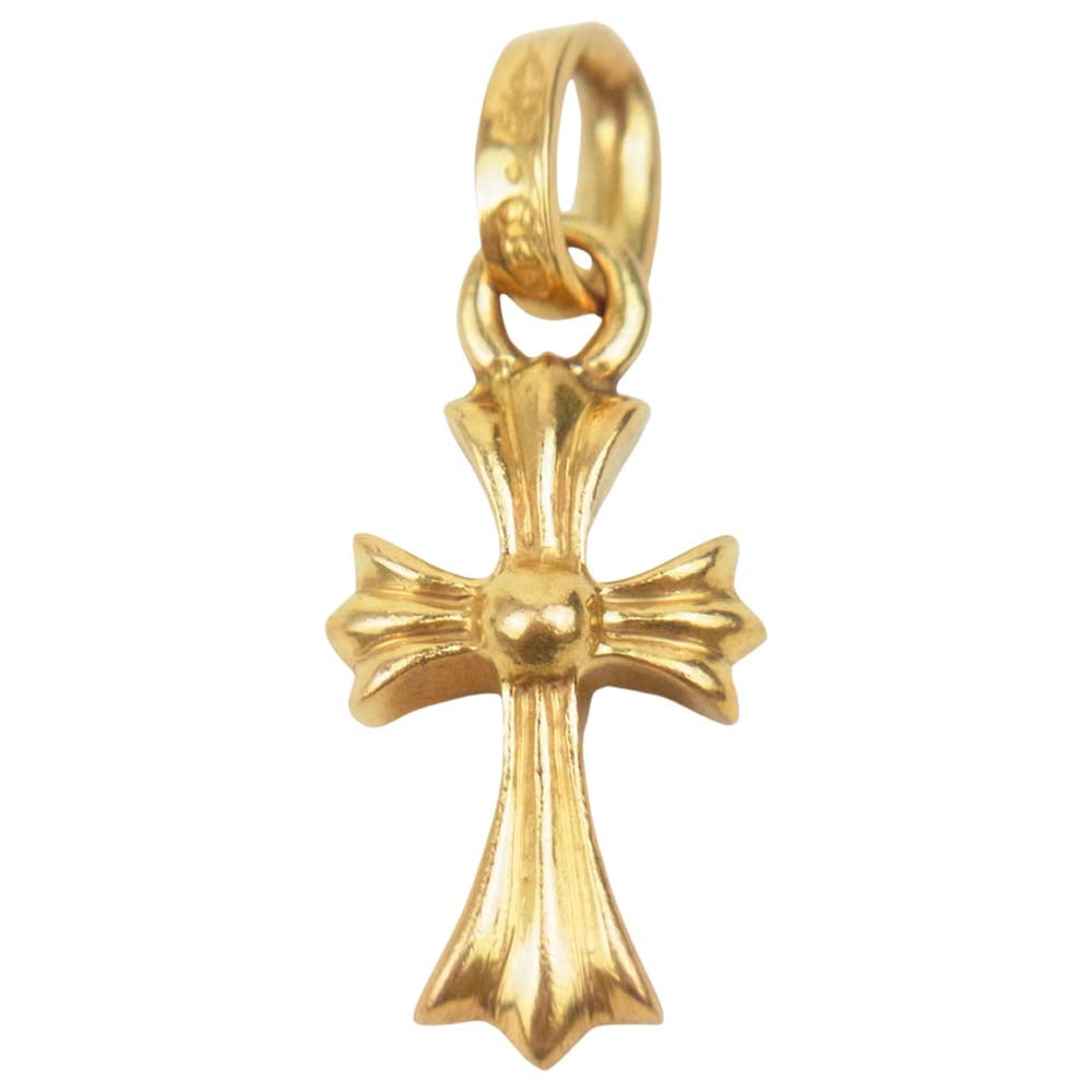CHROME HEARTS クロムハーツ（原本無） 22K CRS BBYFAT DMND ベイビー ファット クロス ペンダントトップ ゴールド系【中古】