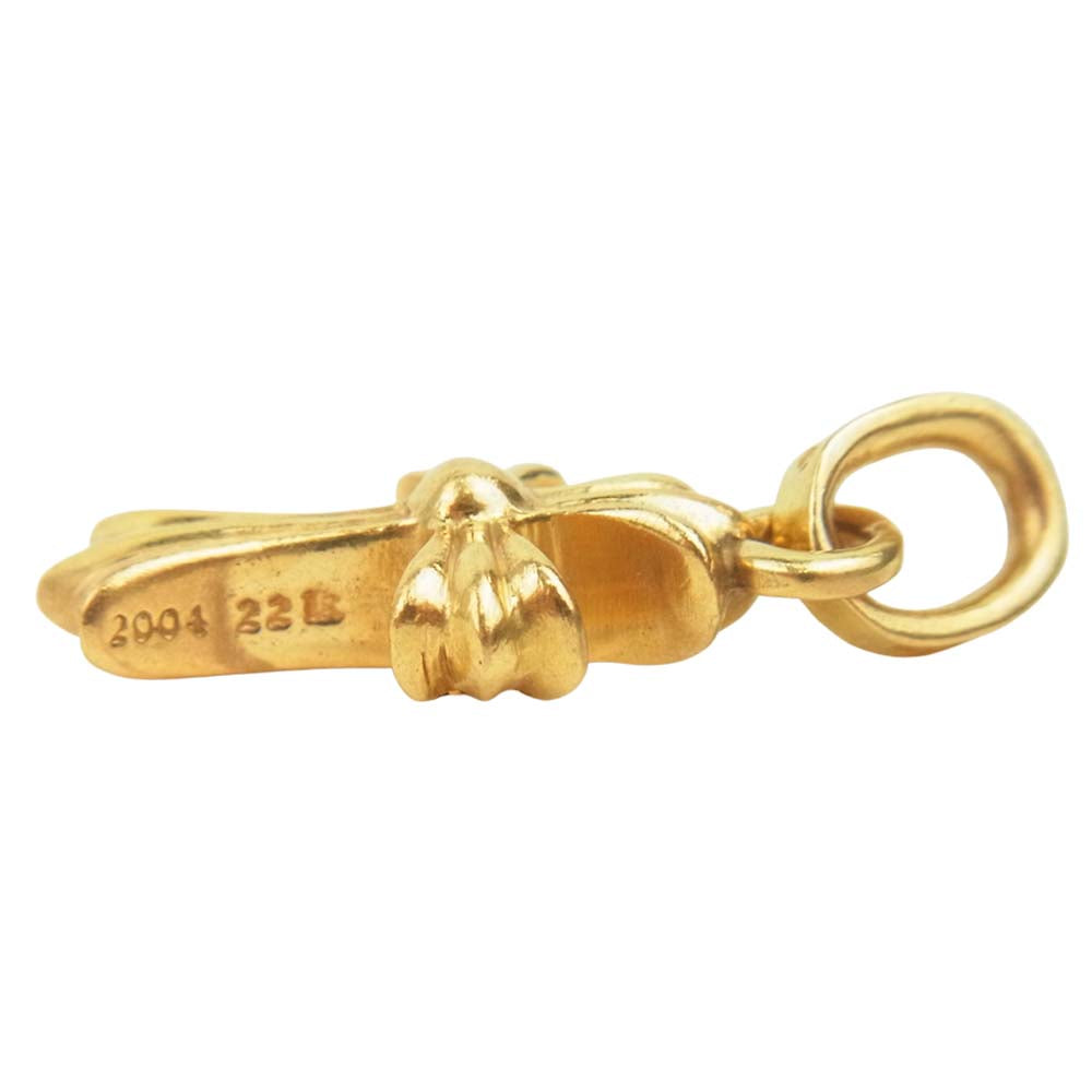 CHROME HEARTS クロムハーツ（原本無） 22K CRS BBYFAT DMND ベイビー ファット クロス ペンダントトップ ゴールド系【中古】