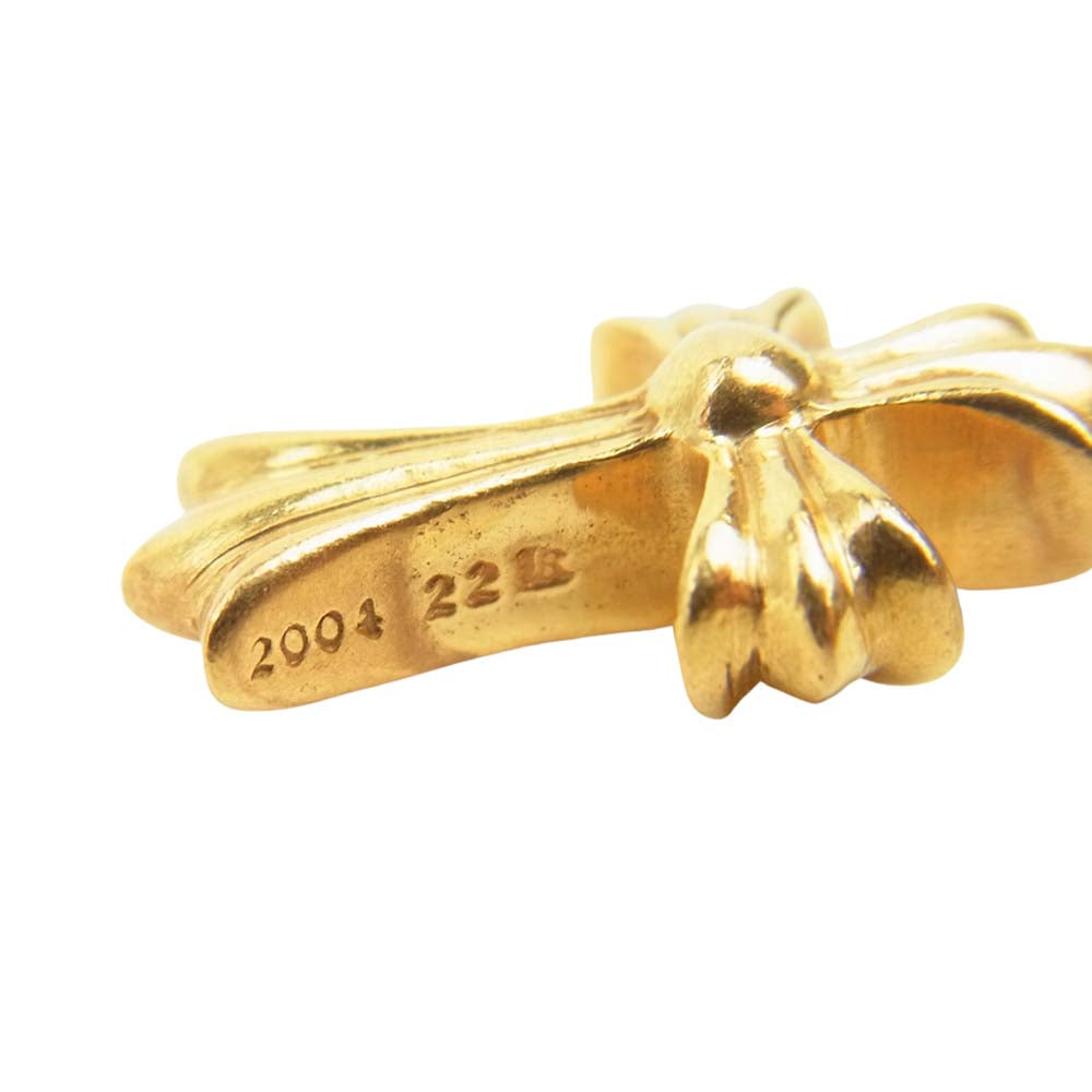 CHROME HEARTS クロムハーツ（原本無） 22K CRS BBYFAT DMND ベイビー ファット クロス ペンダントトップ ゴールド系【中古】
