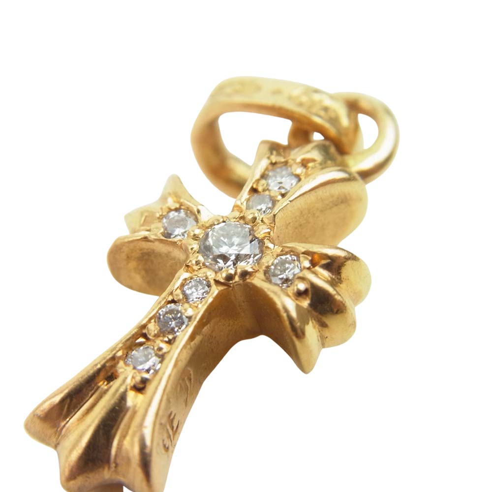 CHROME HEARTS クロムハーツ（原本無） 22K CRS BBYFAT DMND ベイビー ファット クロス ペンダントトップ ゴールド系【中古】