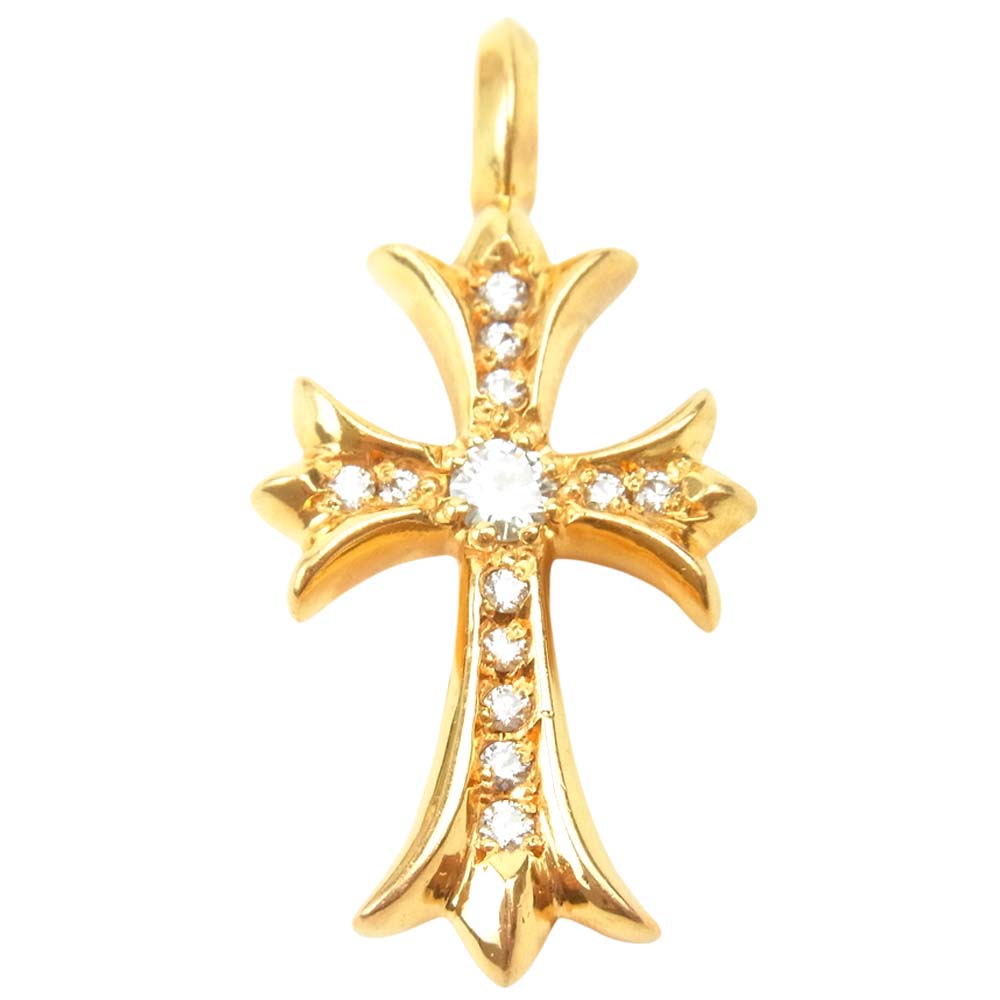CHROME HEARTS クロムハーツ（原本無） 22K TNY CRS-F P DMND 22K タイニーファット クロス パヴェ ダイヤ ペンダントトップ ゴールド系【中古】