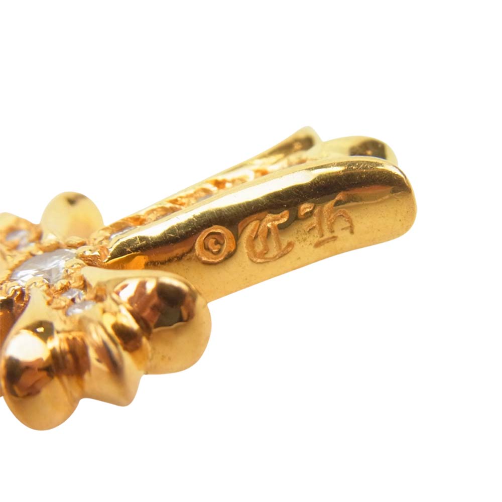 CHROME HEARTS クロムハーツ（原本無） 22K TNY CRS-F P DMND 22K タイニーファット クロス パヴェ ダイヤ ペンダントトップ ゴールド系【中古】