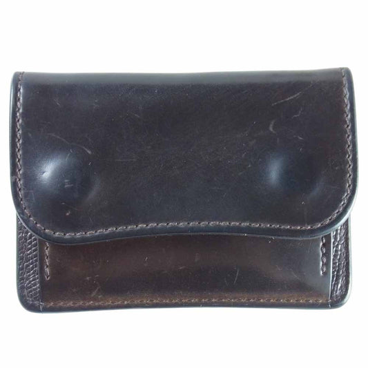 WILDSWANS ワイルドスワンズ TONGUE タング Eサドル コインケース 小銭入れ ダークブラウン系【中古】