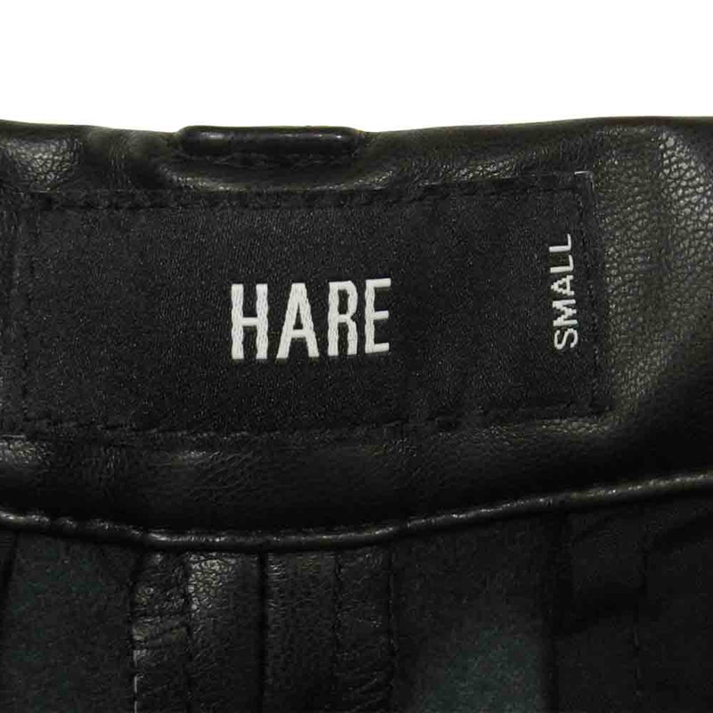 HARE ハレ HA010188TR シンセティック レザー 合成皮革 クロップド パンツ 中国製 ブラック系 S【中古】