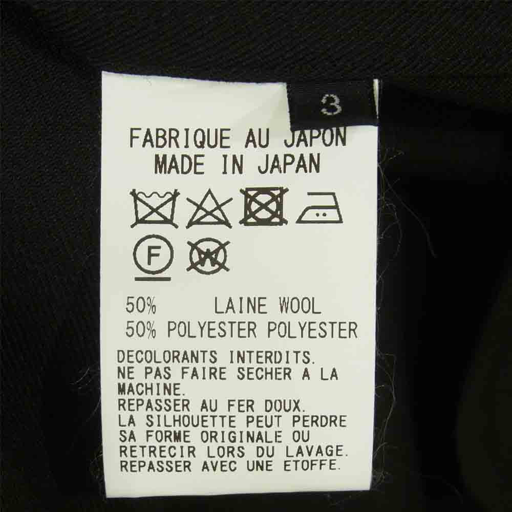 Yohji Yamamoto ヨウジヤマモト GroundY GC-B06-100 Collar rib Long shirt カラー リブ ロング シャツ ブラック系 3【美品】【中古】