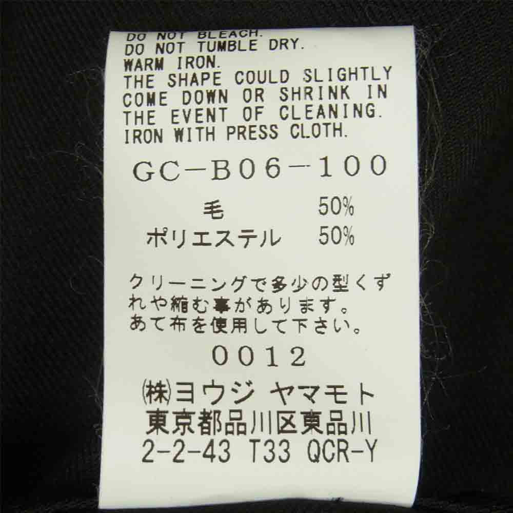 Yohji Yamamoto ヨウジヤマモト GroundY GC-B06-100 Collar rib Long shirt カラー リブ ロング シャツ ブラック系 3【美品】【中古】