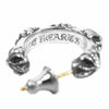 CHROME HEARTS クロムハーツ（原本有） HOOP CROSS SML クロス バンド フープ ピアス シルバー系【美品】【中古】