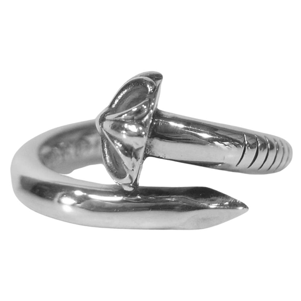 CHROME HEARTS クロムハーツ（原本有） NAIL CROSS BALL ネイル クロスボール リング シルバー 925 シルバー系 8号【美品】【中古】