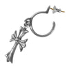 CHROME HEARTS クロムハーツ（原本有） TINY CH CROSS タイニーCHクロス フープ ピアス シルバー系【中古】