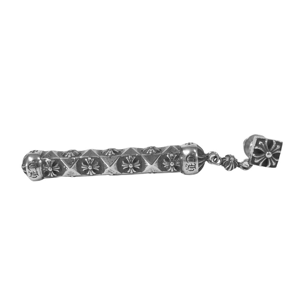 CHROME HEARTS クロムハーツ（原本有） DANGLE PYRMD PLUS ピラミッド プラス ドロップ ピアス シルバー系【美品】【中古】