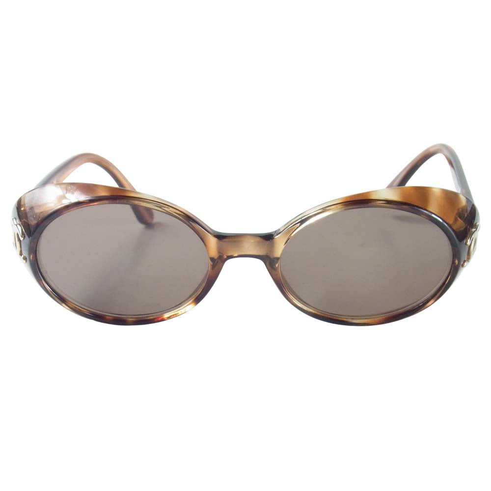 CHANEL シャネル 05976 91235 ココマーク オーバル サングラス アイウェア イタリア製 ブラウン系【中古】