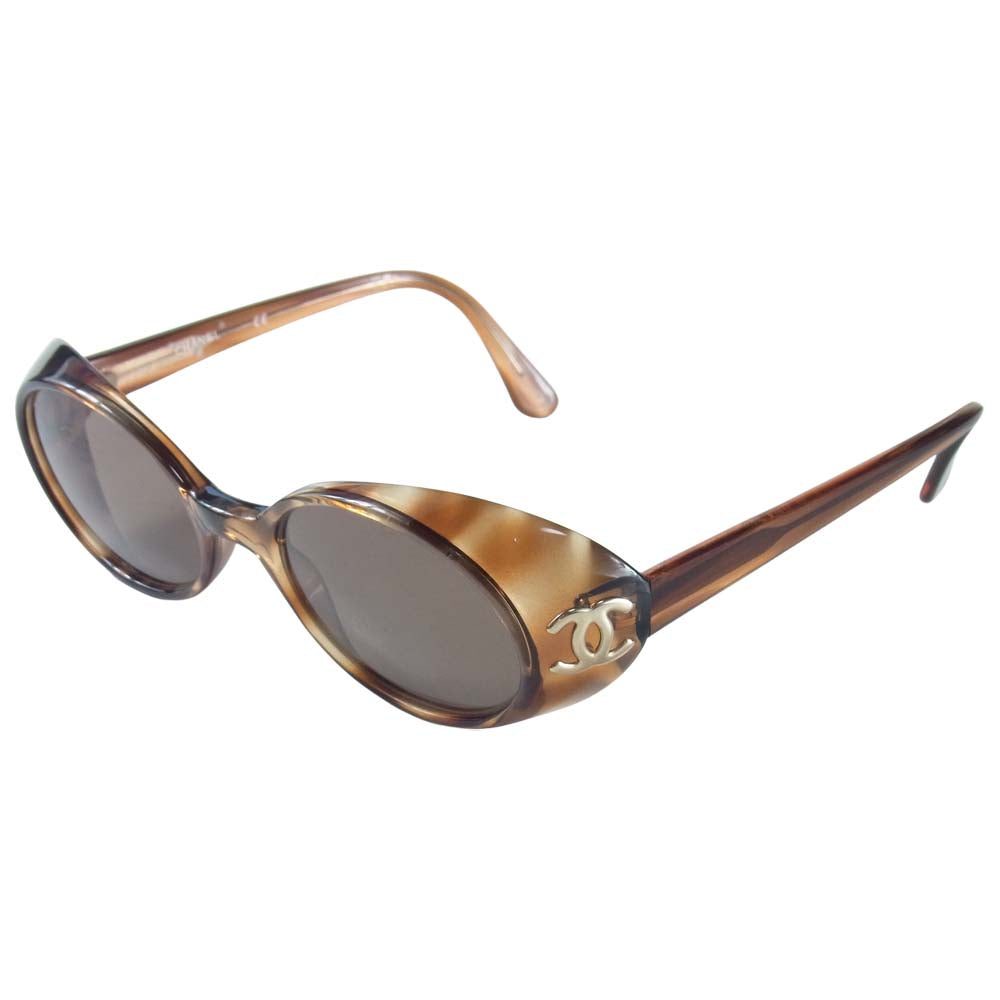 CHANEL シャネル 05976 91235 ココマーク オーバル サングラス アイウェア イタリア製 ブラウン系【中古】