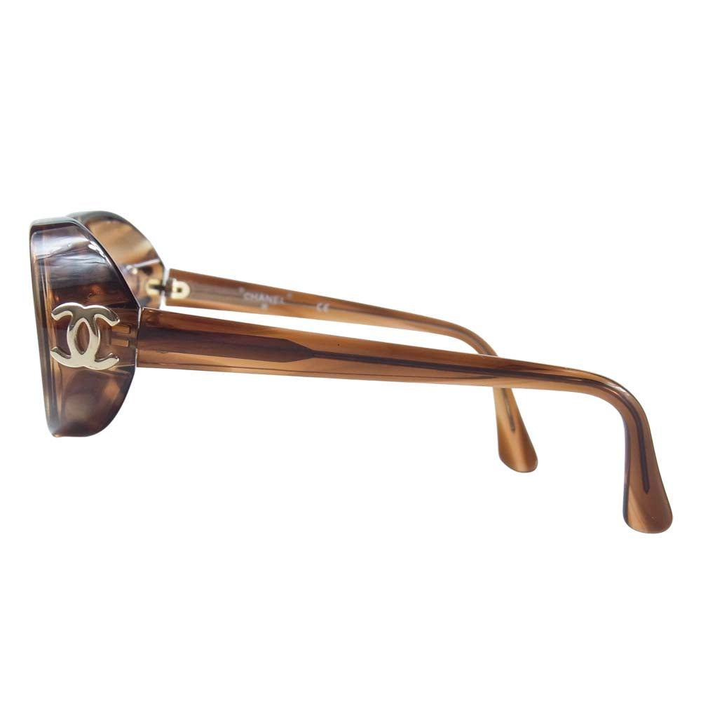 CHANEL シャネル 05976 91235 ココマーク オーバル サングラス アイウェア イタリア製 ブラウン系【中古】