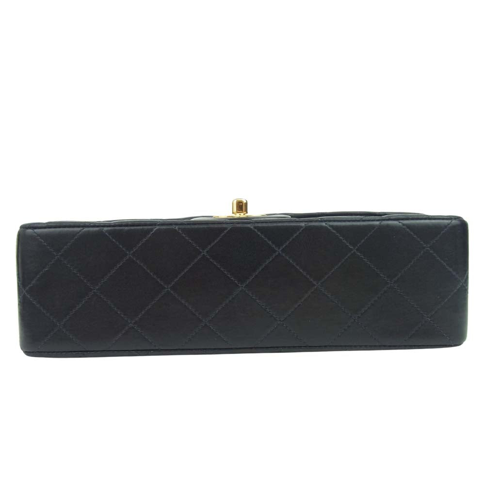 CHANEL シャネル 4172464 マトラッセ 25 ラムスキン ダブルチェーン ショルダー  ブラック系【中古】