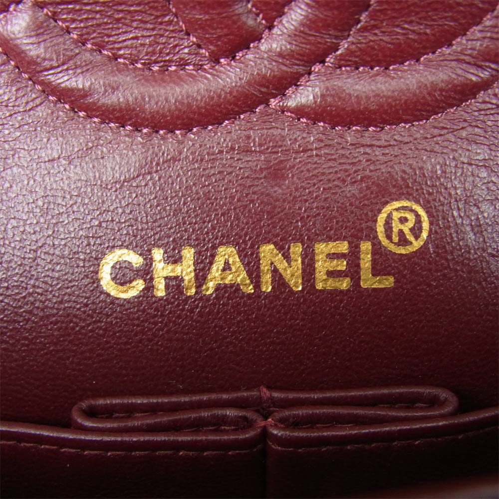 CHANEL シャネル 4172464 マトラッセ 25 ラムスキン ダブルチェーン ショルダー  ブラック系【中古】