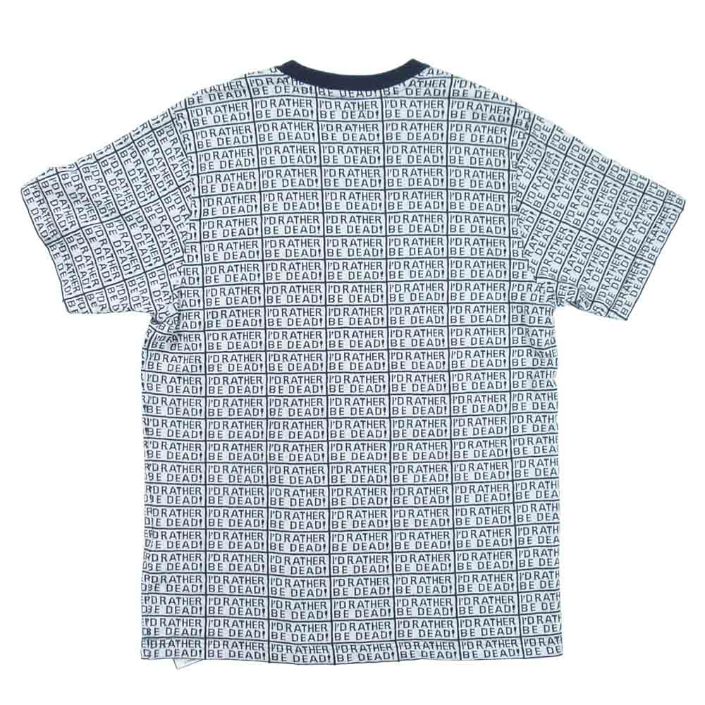 Supreme シュプリーム 17SS Rather Be Dead S/S Jacquard Top Refused Tシャツ 白黒系 M【中古】